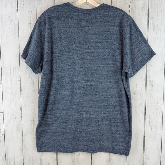 Marine Layer Blue/Gray Re-Spun Contrast Pocket Short-Sleeve T-Shirt Size M/L - Picture 7 of 10